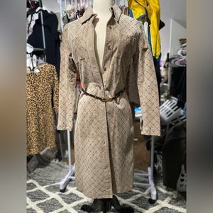 Vintage Mob Wife 90’s Y2K Wilson’s Leather Maxima Suede Trench Coat, Small